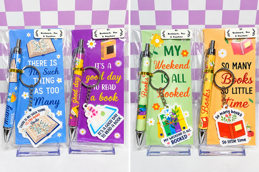 Bookmark, Keychain & Pen Set