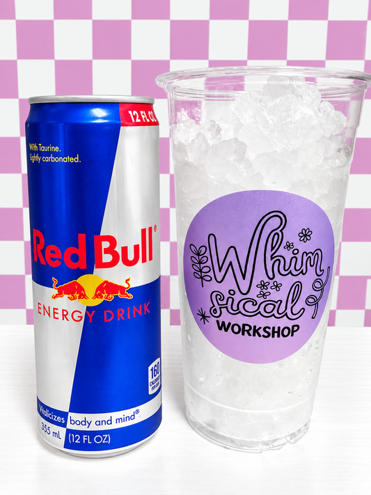 BYO Red Bull customizable dirty soda drink from Whimsical Sips