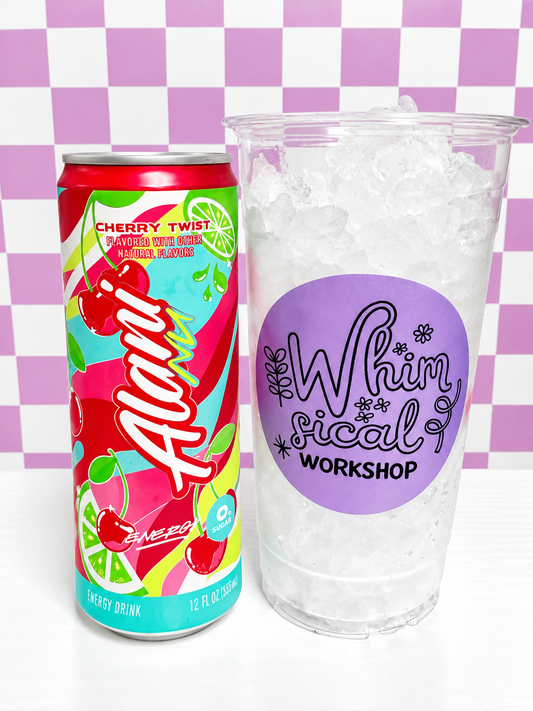 BYO Cherry Twist Alani customizable dirty soda drink from Whimsical Sips