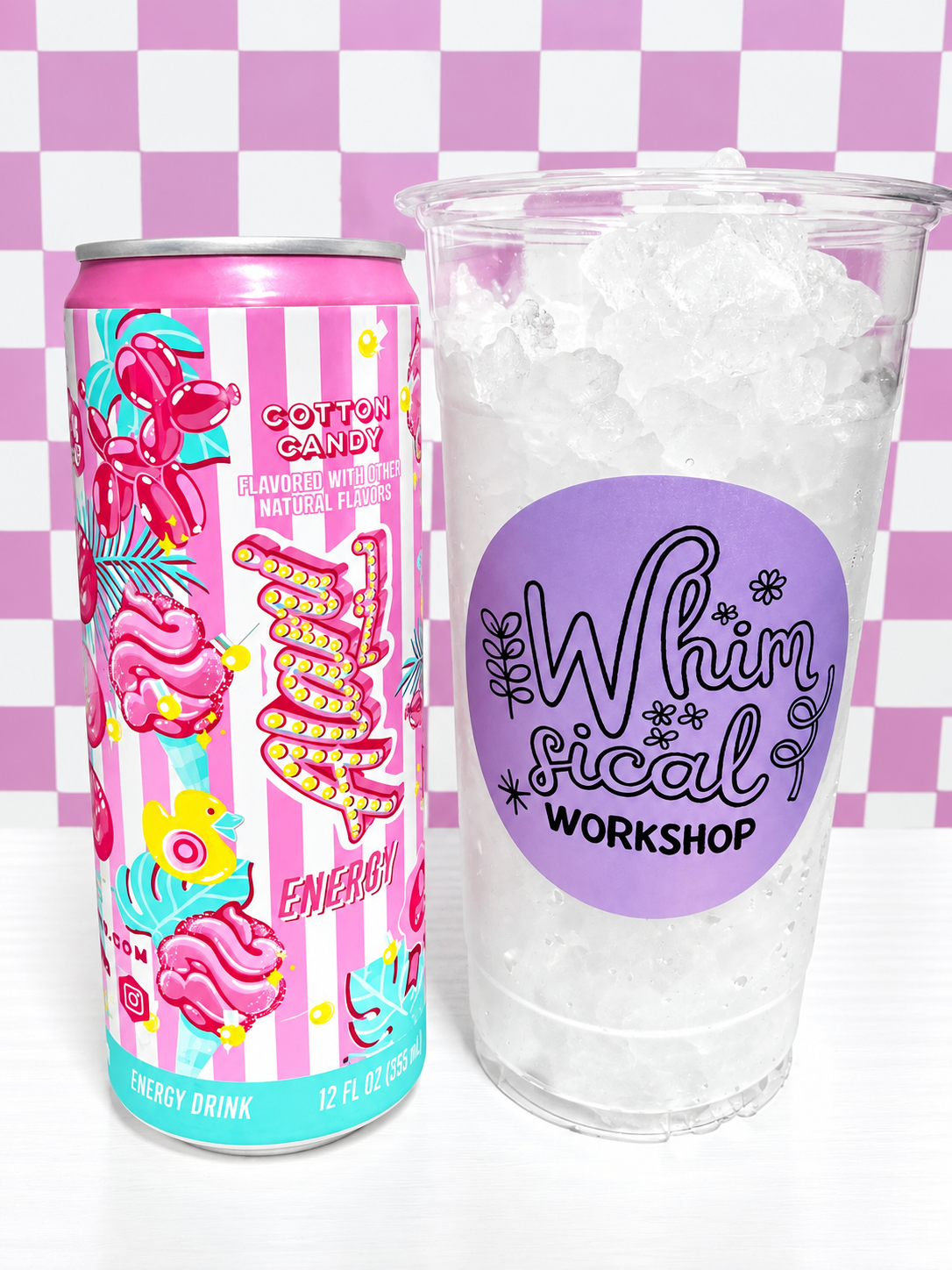 BYO Cotton Candy Energy Drink dirty soda drink from Whimsical Sips