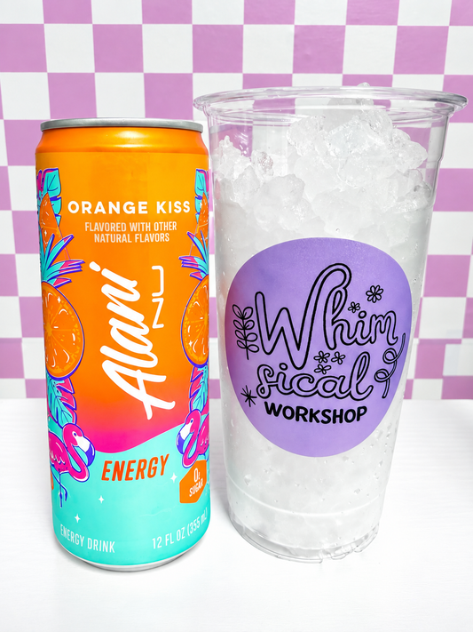 BYO Orange Kiss Alani dirty soda drink from Whimsical Sips