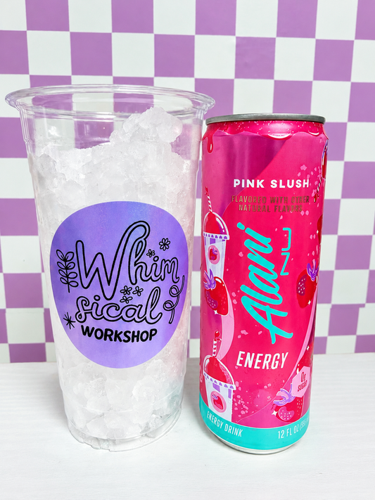 BYO Pink Slush Alani dirty soda drink from Whimsical Sips
