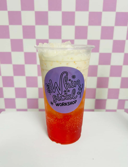 Paradise Pulse dirty soda drink from Whimsical Sips