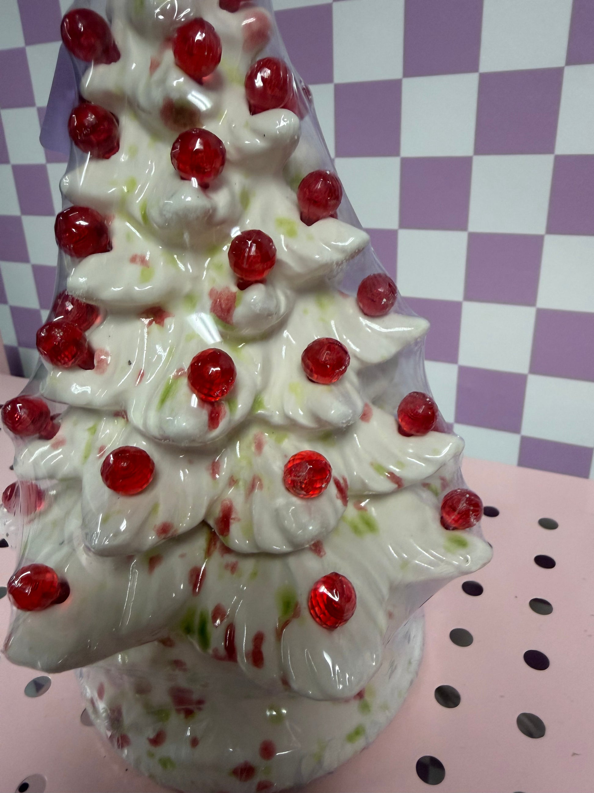 Handmade, hand-painted small original ceramic christmas tree - noel ceramic decoration — product image 2 of 2