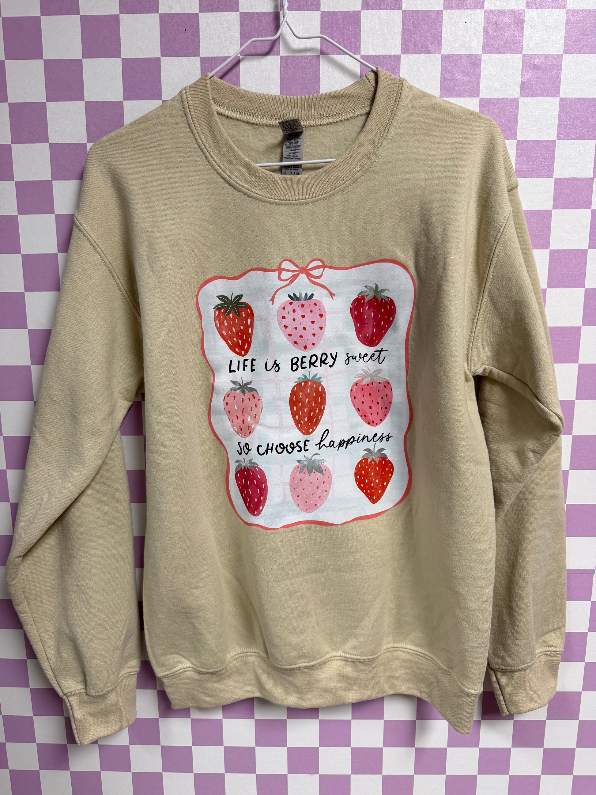 Mama Strawberry - Tan - Small graphic T-shirt by Radiant & Flare Apparel — product image 1 of 2