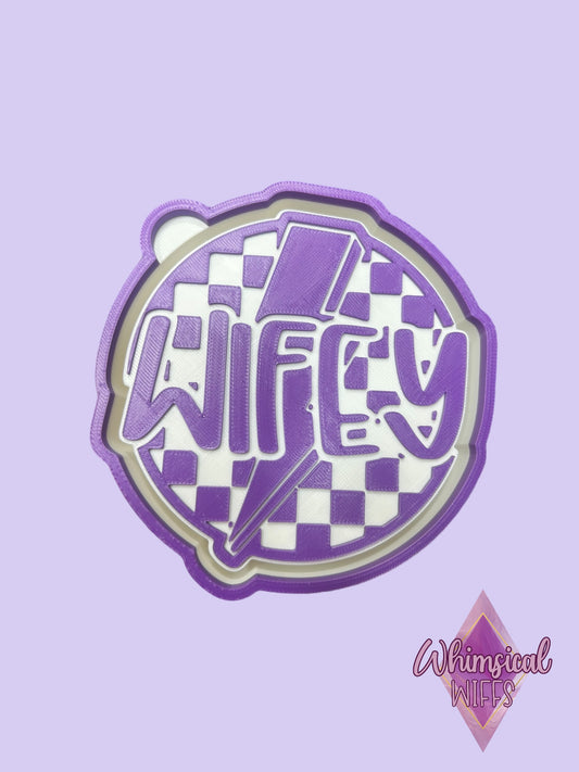 Checkered Wifey Circle Mold
