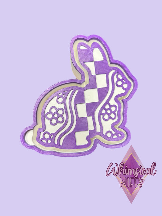 Checkered Groovy Bunny Mold