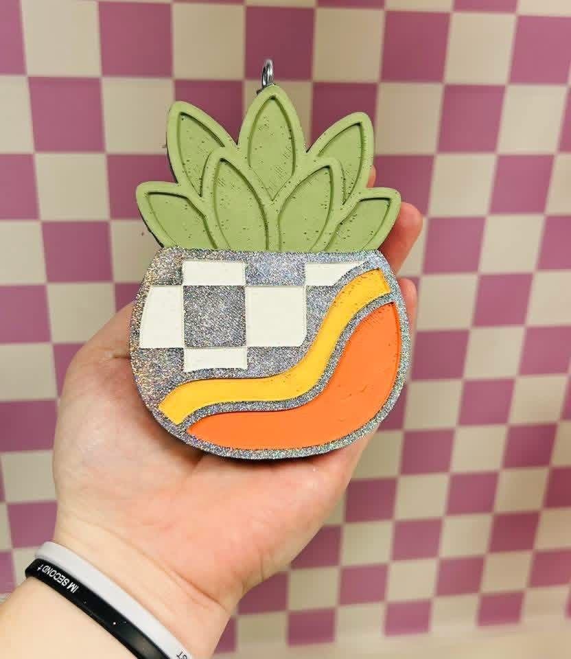 Checkered Plant Succulent Mold