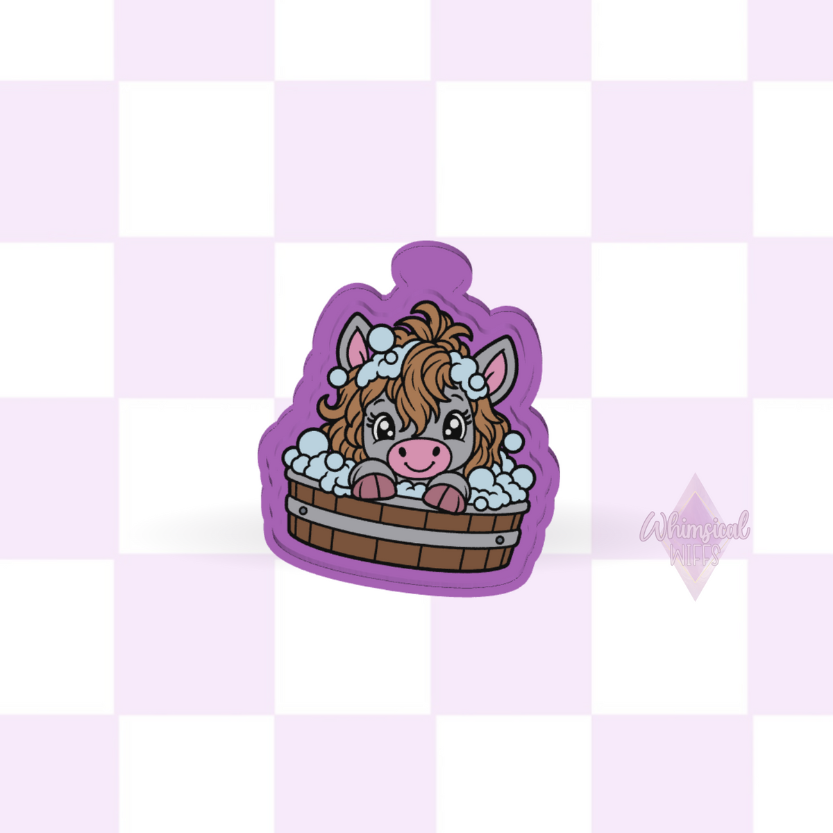 Design preview of Pony Bubble Bath silicone freshie mold