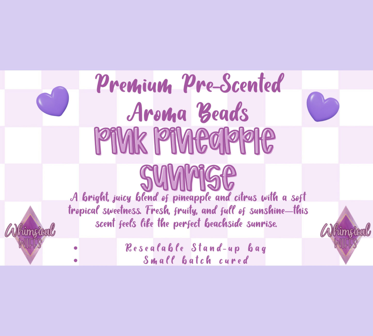 Pink Pineapple Sunrise Prescented Aroma Beads