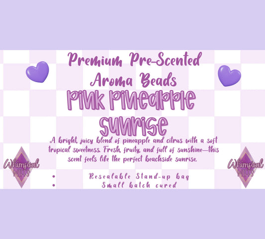 Pink Pineapple Sunrise Prescented Aroma Beads