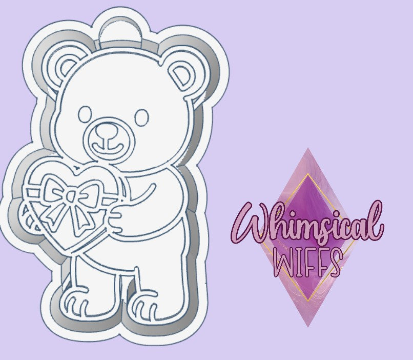 Bear with heart box Mold