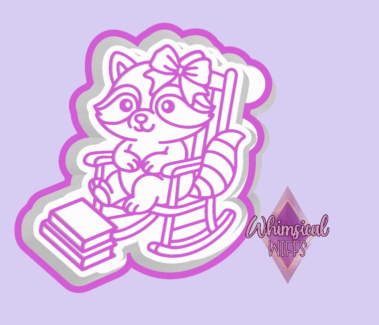 Raccoon in rocking chair Mold