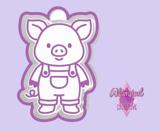Pig in Overalls Mold