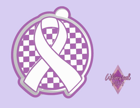 Checkered Awareness Ribbon Mold