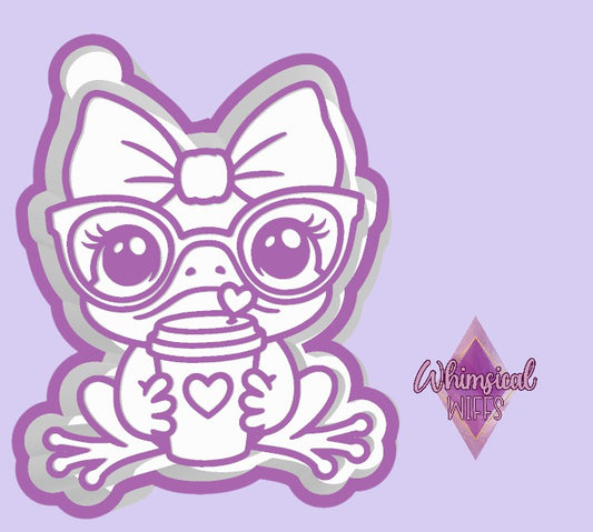 Kawaii Frog with Coffee