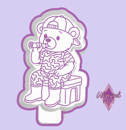 Camo Teddy Bear on Cooler Mold