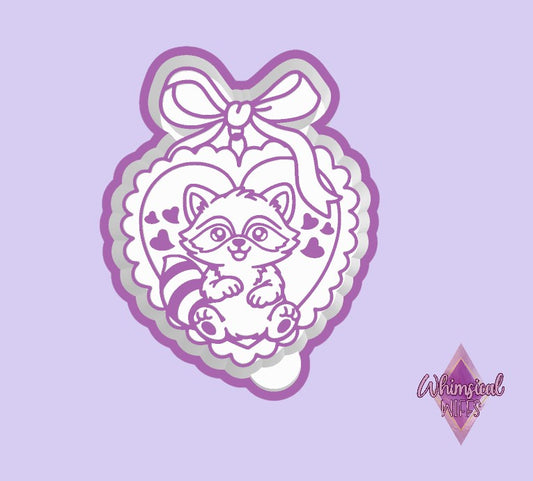 Raccoon Heart Locket Mold