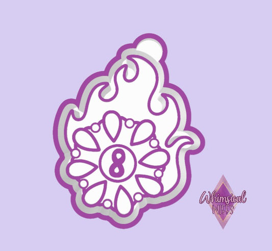 Concho 8 ball on fire Mold