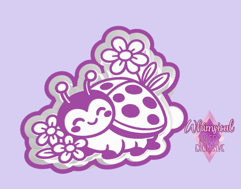 ladybug with flowers Mold
