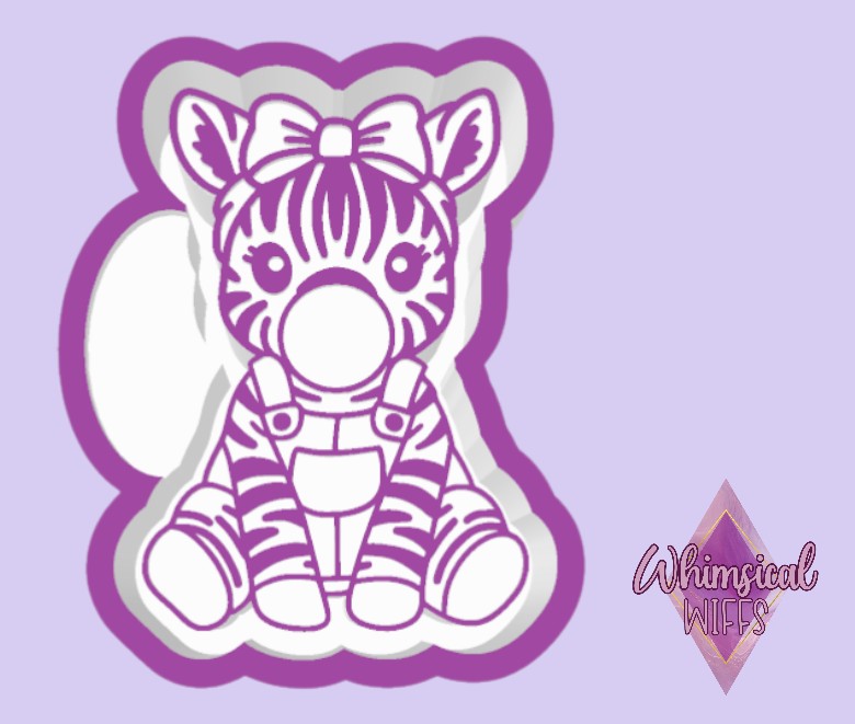 Zebra blowing bubble Mold