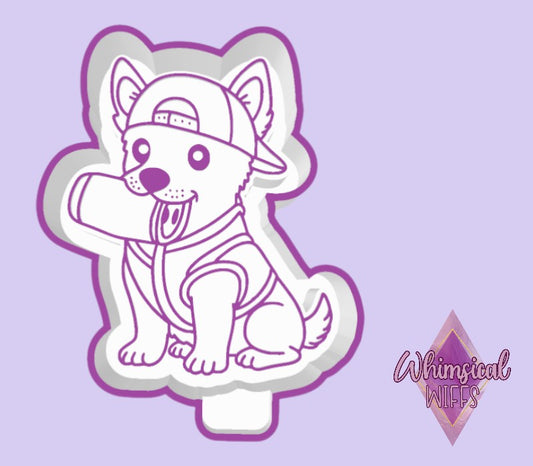 German Shephard with drink Mold