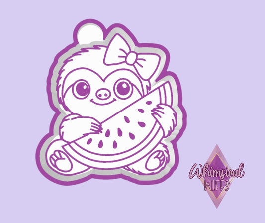 Girl sloth with Watermelon Mold