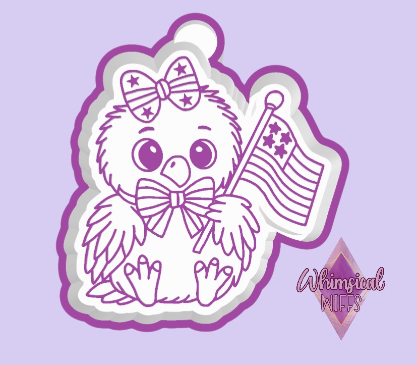 Patriotic chicken with Flag Mold