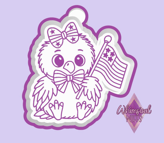 Patriotic chicken with Flag Mold