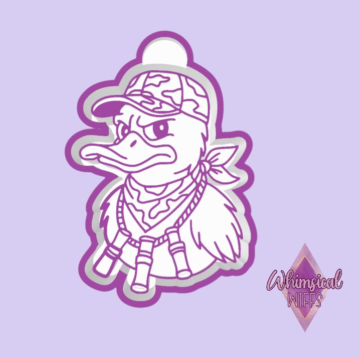 Camo Duck with Duck calls Mold