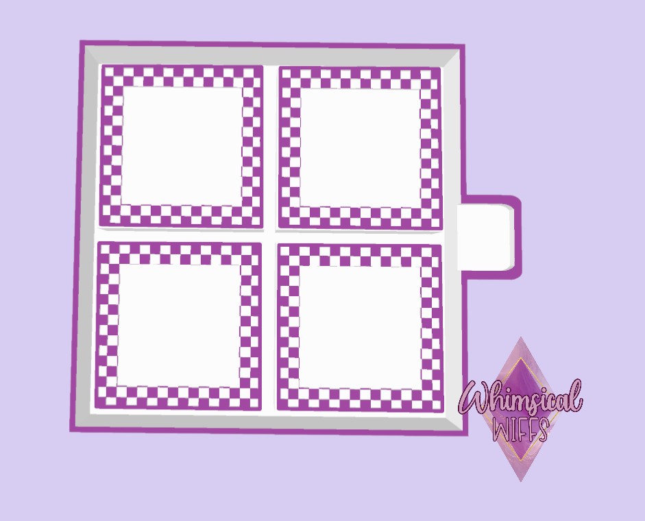Checkered Square tray Mold