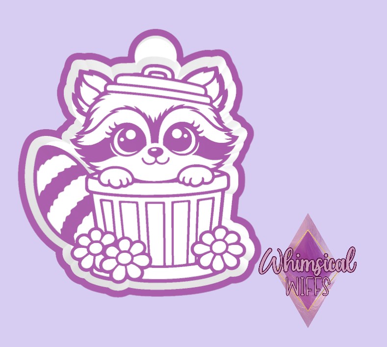 Baby Raccoon in Trash Can Mold