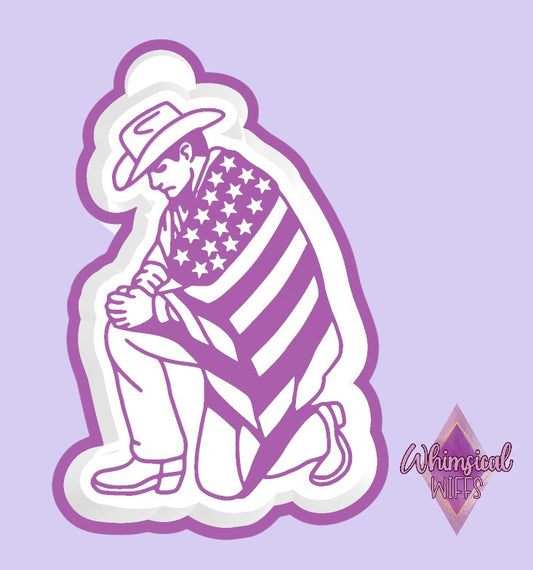 Patriotic Kneeling Cowboy Mold