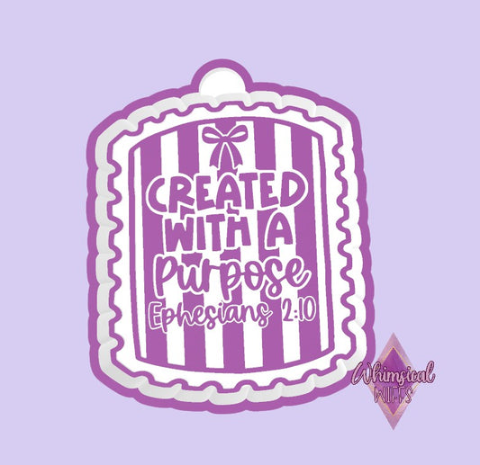 Ephesians 2:10 Striped Stamp Mold