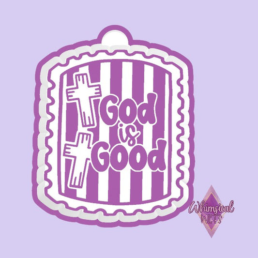 God is Good Striped Stamp Mold