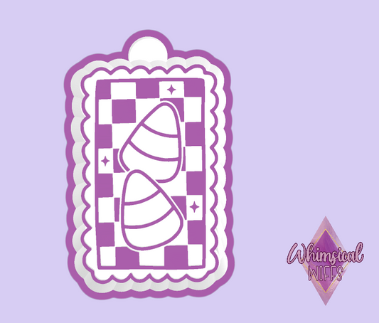 Checkered Candy Corn Long Stamp Mold