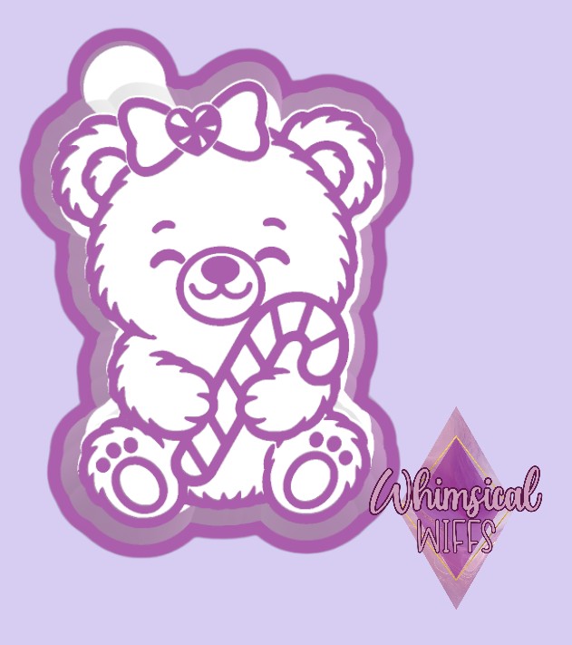Candy Cane Bear Mold