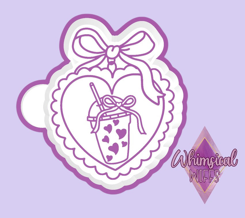 Iced Drink Heart Locket Mold