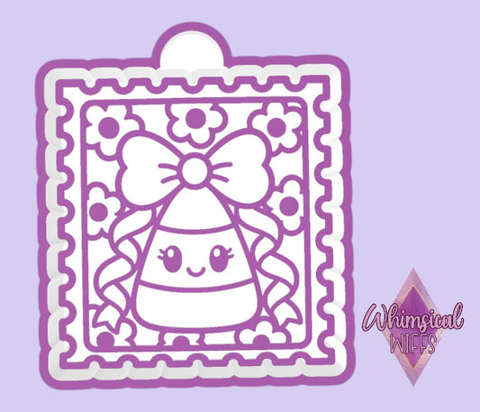 Candy Corn Coquette Postage Stamp Mold