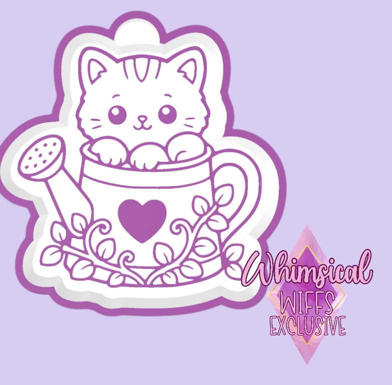 Cat in watering Can Mold