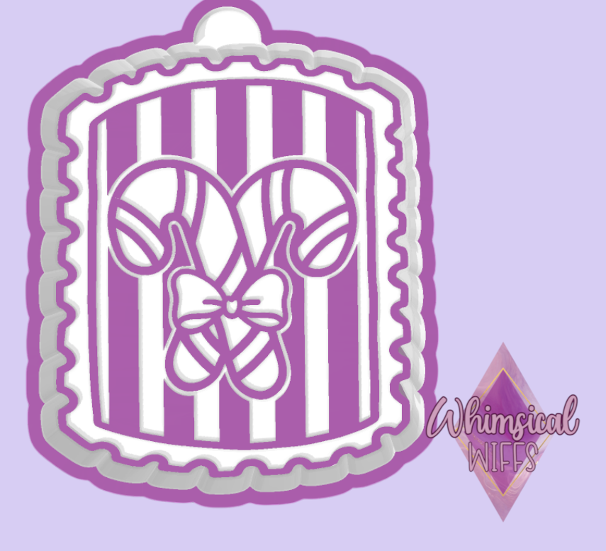 Candy Cane Striped Stamp Mold