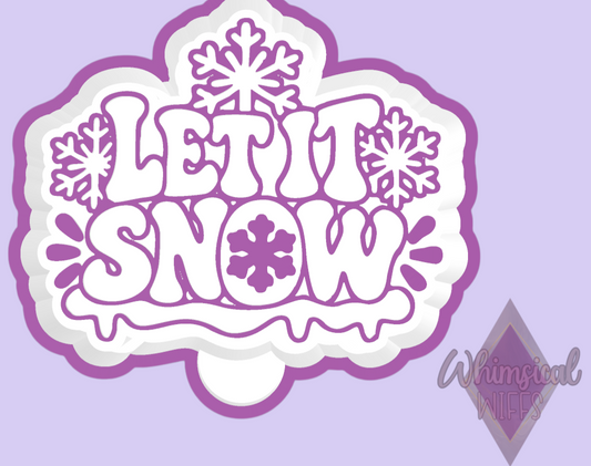 Let It Snow design for a silicone freshie mold