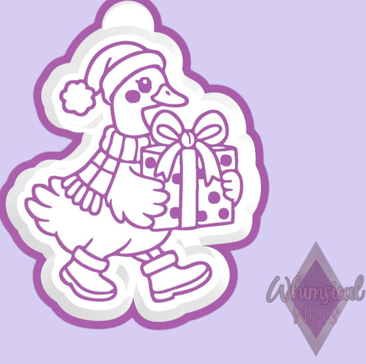 Christmas Goose with Present Mold
