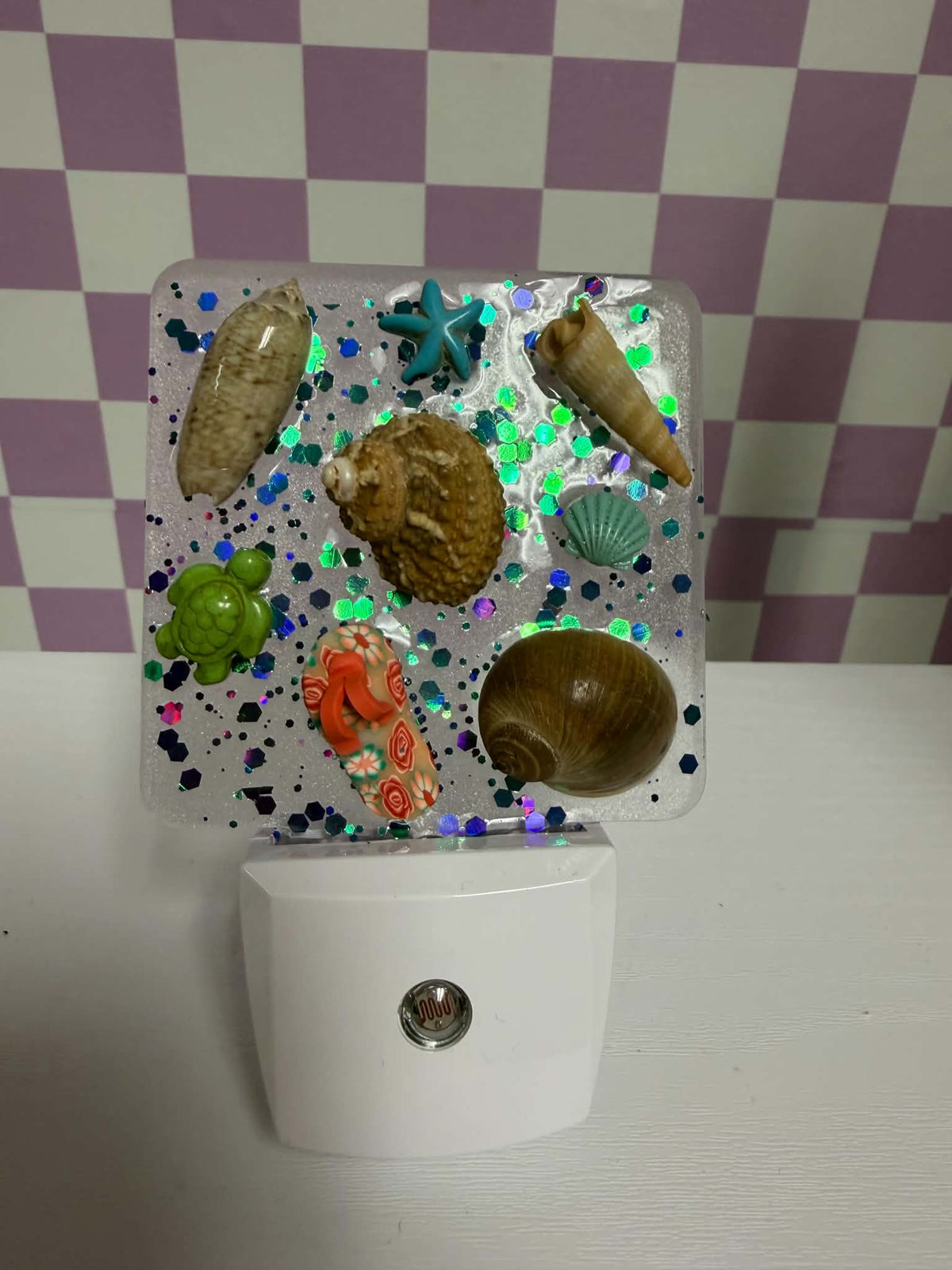 Beach and Seashells resin nightlight