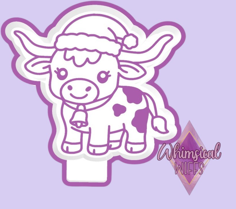 Christmas Longhorn Calf Mold
