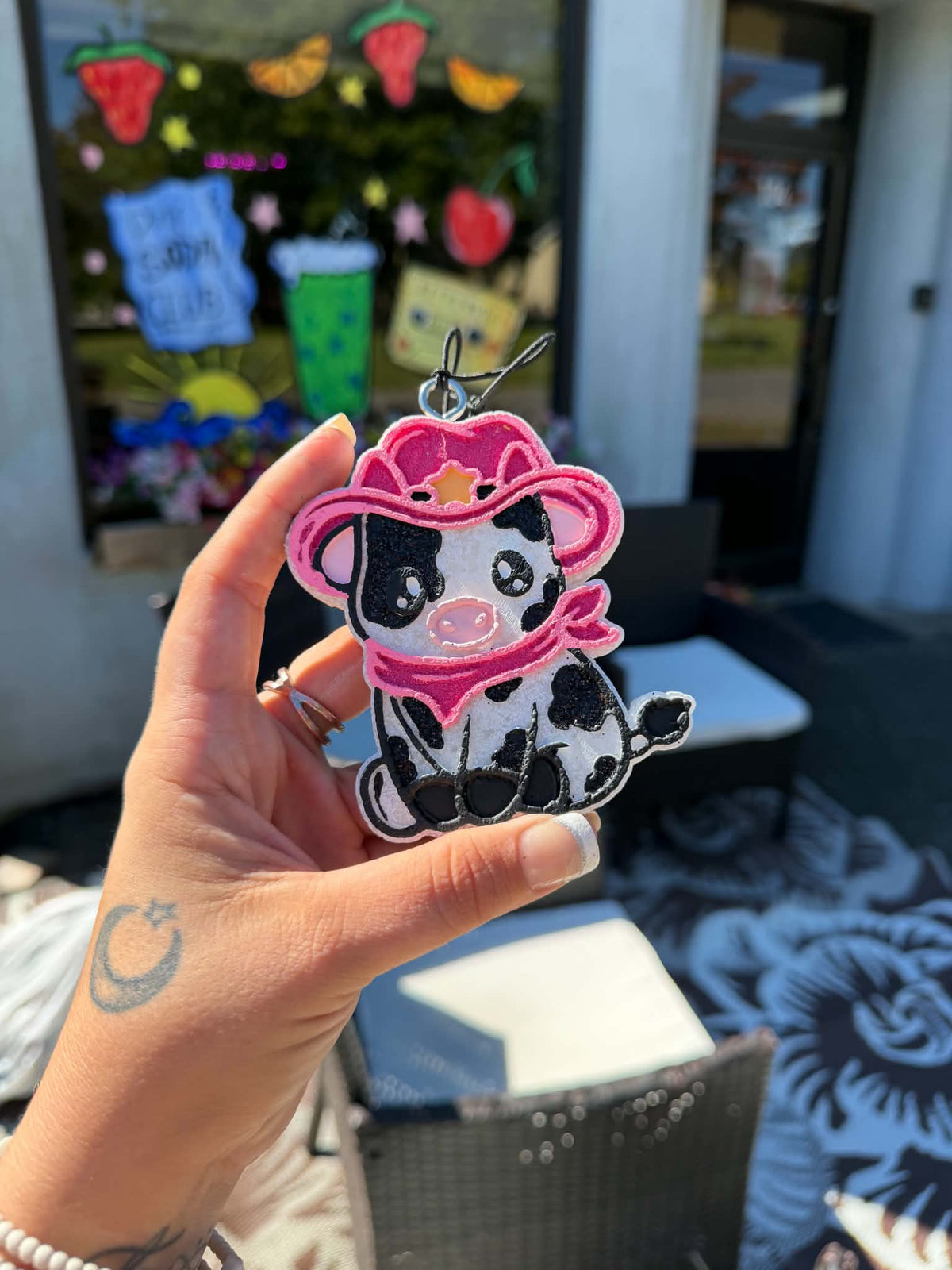 Cowgirl cow freshie