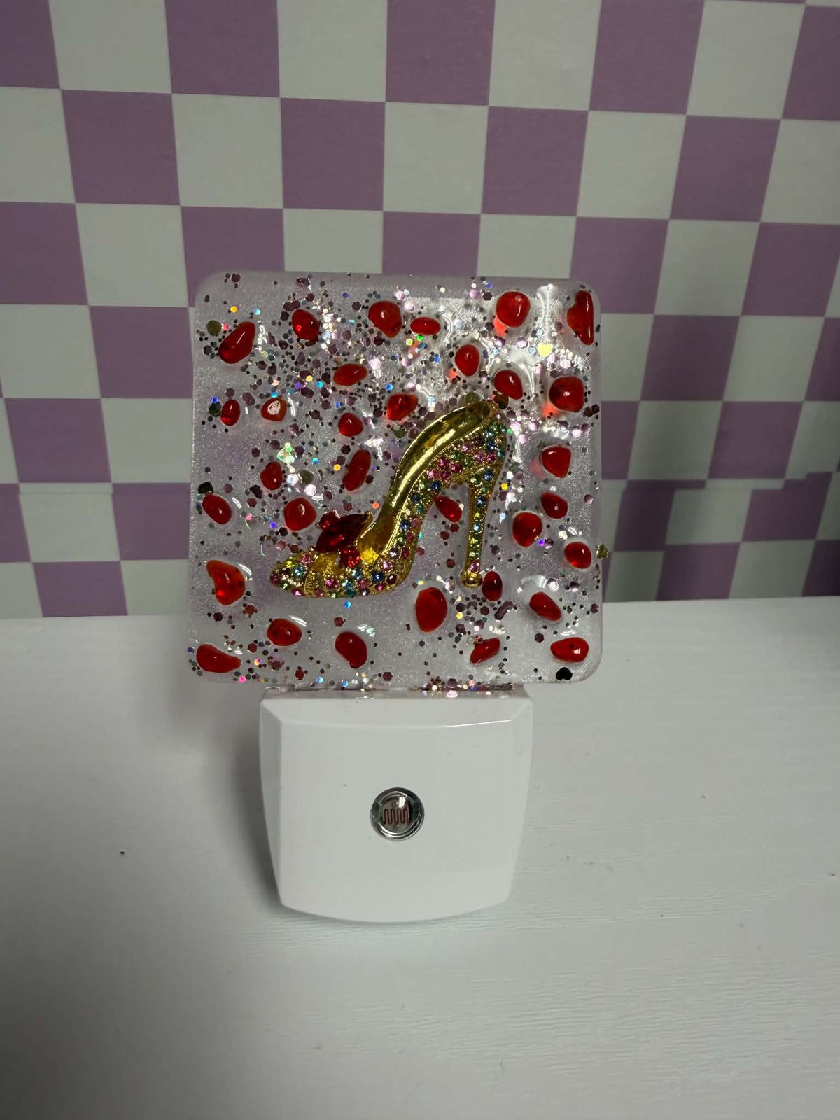 Gold High Heel resin nightlight