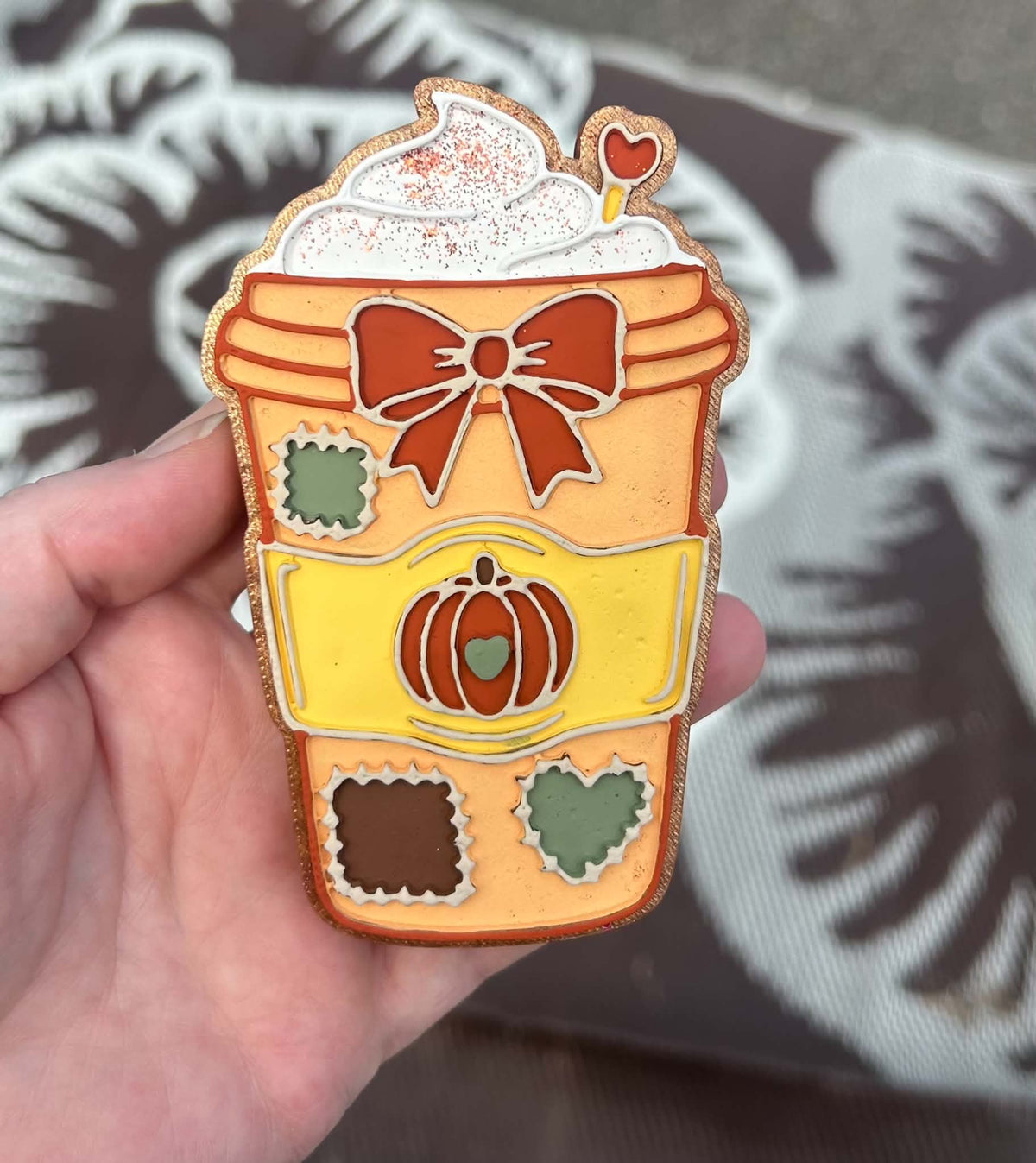 Fall pumpkin bow cup freshie