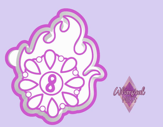 Flaming 8 Ball Turquoise Mold