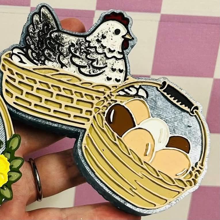 Hen and Egg Basket Freshie